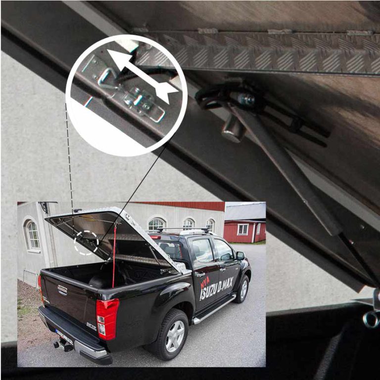 Almecolocket vikbart flaklock i aluminium till pickup 8