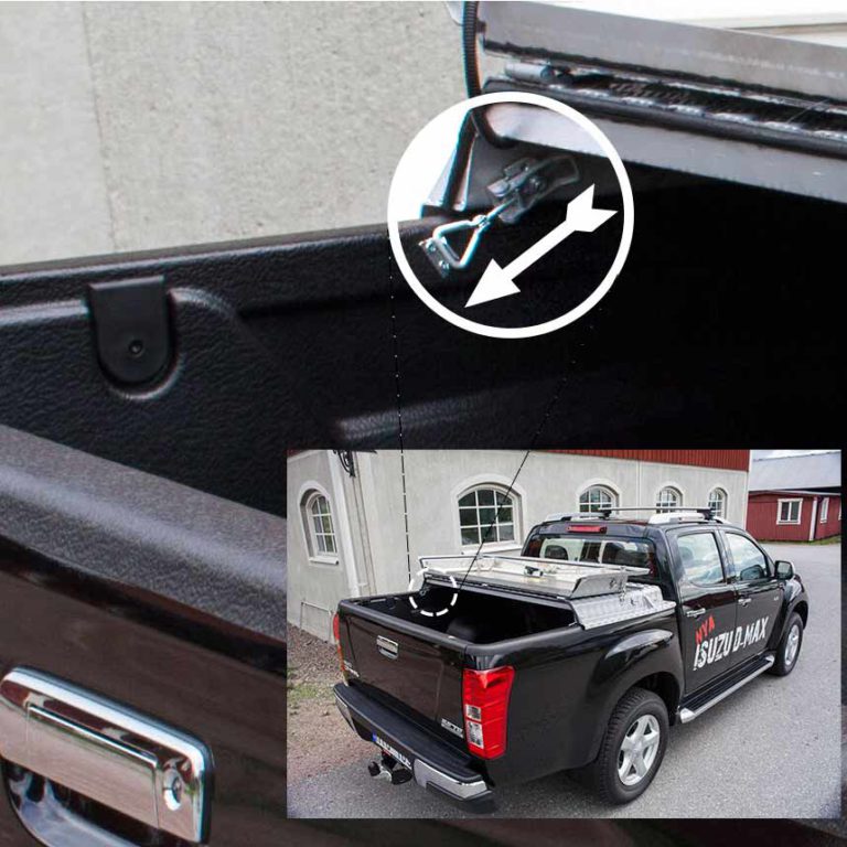 Almecolocket vikbart flaklock i aluminium till pickup 10