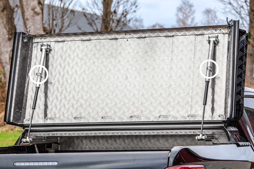 Almecolocket vikbart flaklock i aluminium till pickup 14