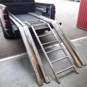 Skoterramp aluminium. Byggs av Almeco.