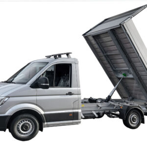 Tippflak Almeco VW Crafter e-Crafter chassibil lätt lastbil.