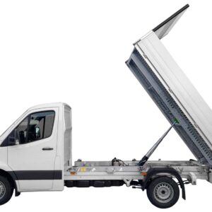 Tippflak Almeco Mercedes-Benz Sprinter chassibil lätt lastbil.